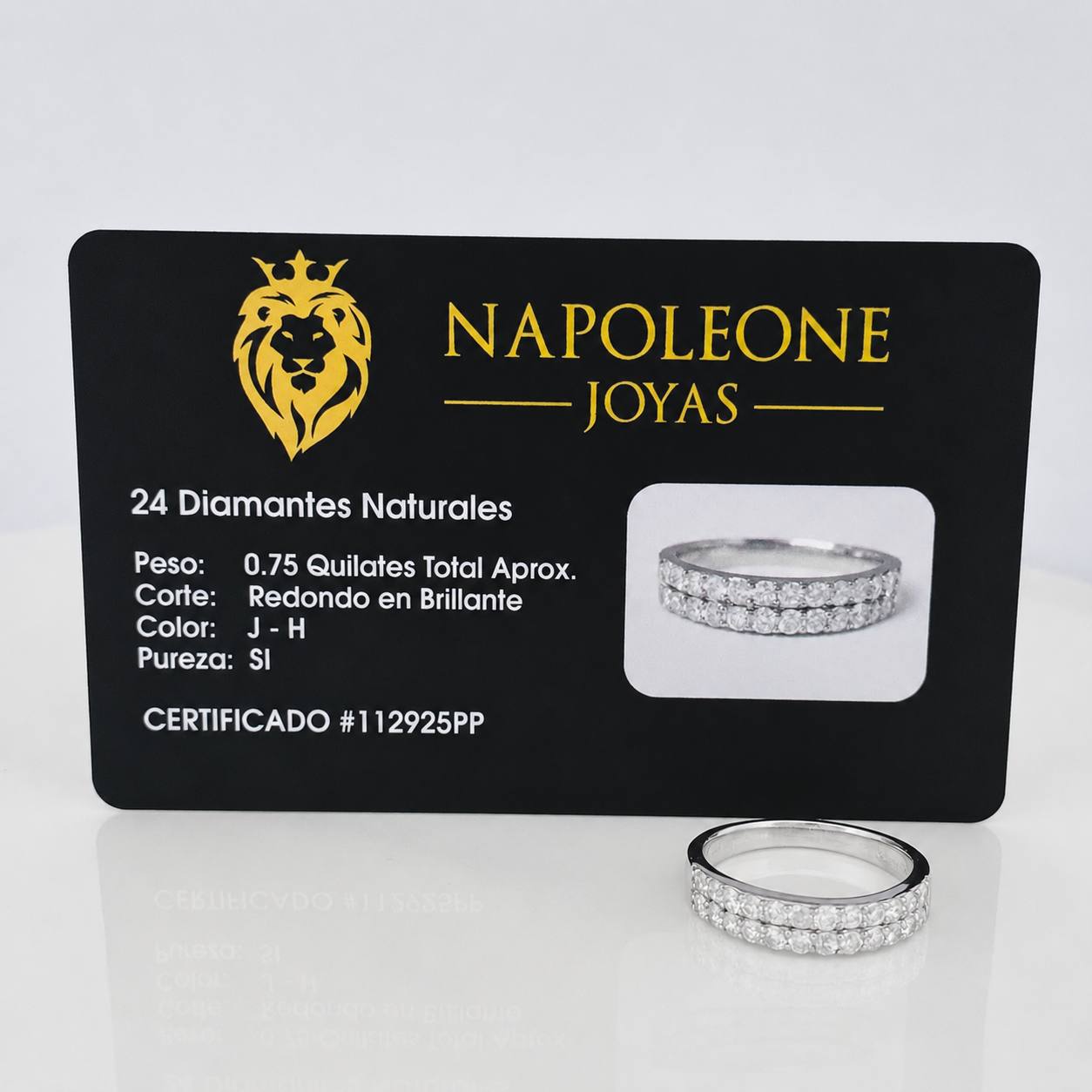 Anillo Churumbela Diamantes 75 Pts 4.34 g / T6 3/4 Oro Blanco 18K