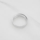 Anillo Cruzado Diamantes 40 Pts 4.2 g / T6 3/4 Oro Blanco 18K