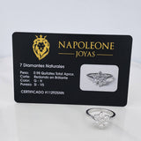 Anillo Flor Diamantes 98 Pts 3.85 g / T6 3/4 Oro Blanco 18K