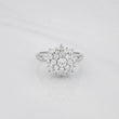 Anillo Flor Diamantes 1.04 Qts 5 g / T6 3/4 Oro Blanco 18K