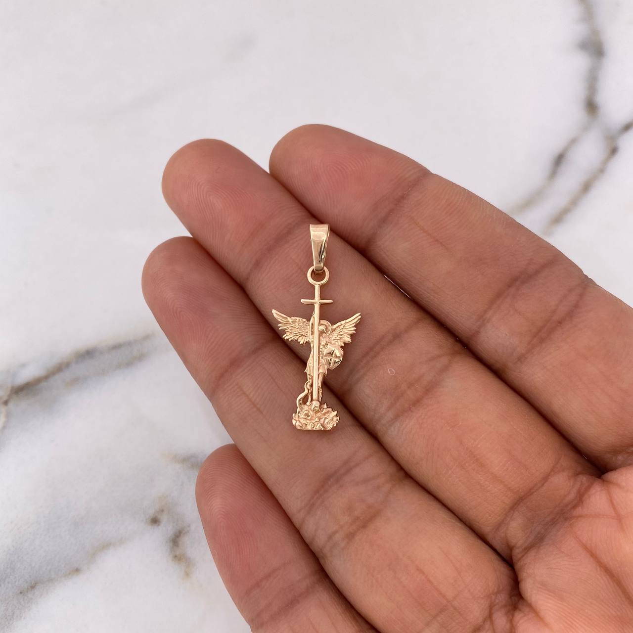 Pendant San Miguel Arcangel 1.2gr / 2.8cm / 18K Rose Gold #