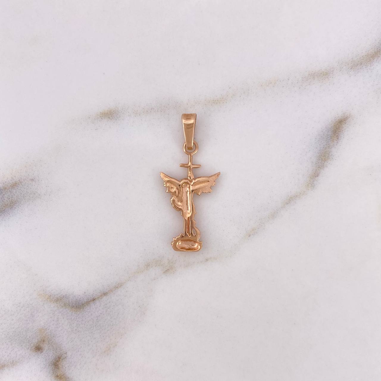 Pendant San Miguel Arcangel 1.2gr / 2.8cm / 18K Rose Gold #