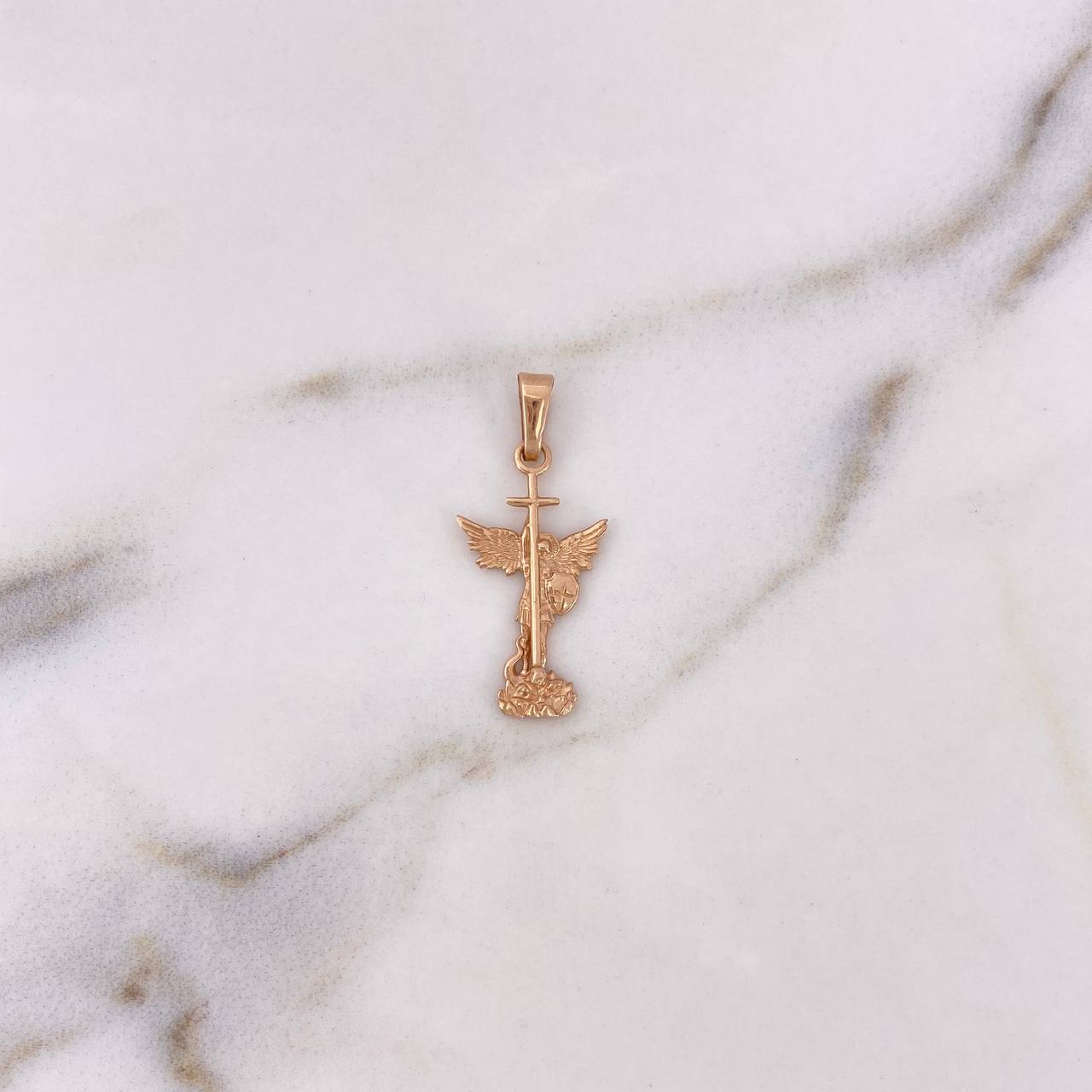 Pendant San Miguel Arcangel 1.2gr / 2.8cm / 18K Rose Gold #