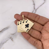 Pendant Poker Cards 10.65gr / 4.5cm / 18K Yellow Gold $