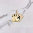 Pendant Poker Cards 10.65gr / 4.5cm / 18K Yellow Gold $