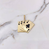 Pendant Poker Cards 10.65gr / 4.5cm / 18K Yellow Gold $