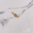Pendant Fish Spines 2gr / 2.6cm / White Zircons 18K Yellow Gold &