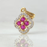 Pendant Bordered Flower 1.5gr / 1.9cm (0.7in) / 18K Gold
