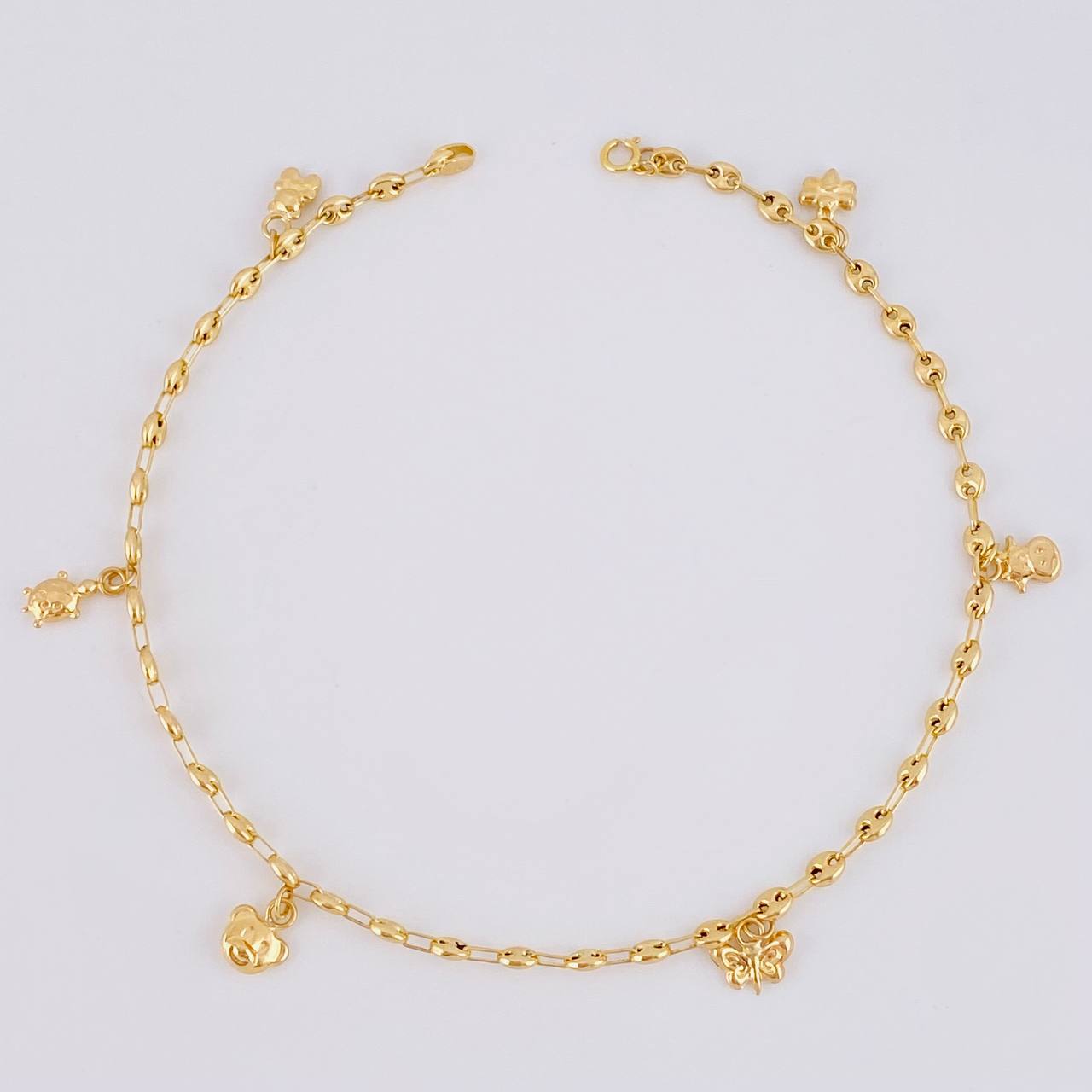 Tobillera Gc Dijes 3.95 g / 10 1/4 in / 3.2 mm Oro Amarillo 18K