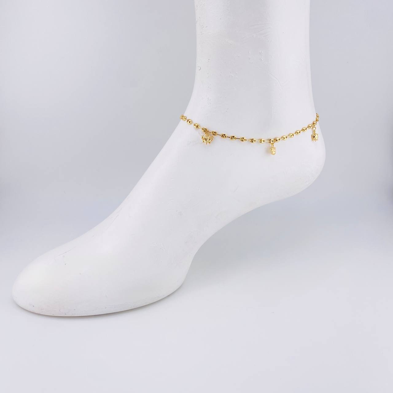 Tobillera Gc Dijes 3.95 g / 10 1/4 in / 3.2 mm Oro Amarillo 18K