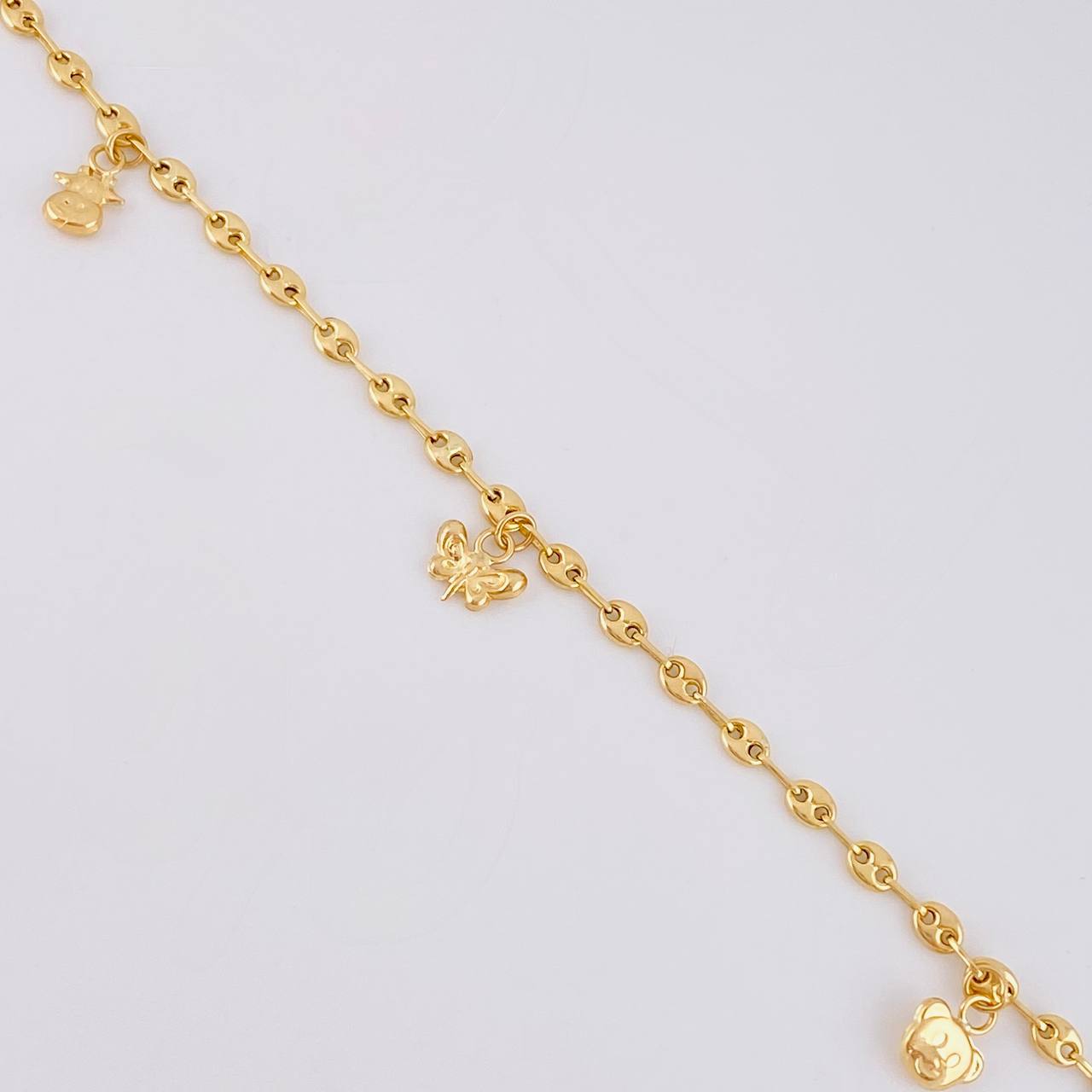 Tobillera Gc Dijes 3.95 g / 10 1/4 in / 3.2 mm Oro Amarillo 18K