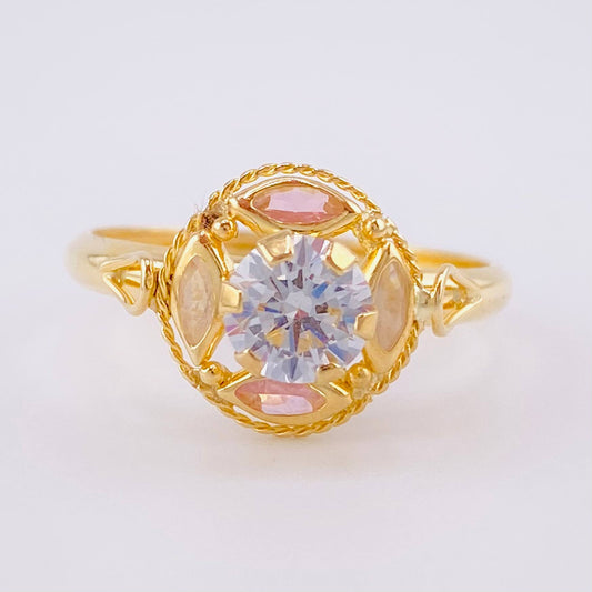 Anillo Solitario Aura Vintage 2 g / T8 3/4 Oro Amarillo 18K
