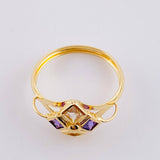 Imperial Rhombus Ring 1.8 g / Size 8 1/2 Yellow Gold 18K