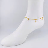 Tobillera Roll On Dijes 3.6 g / 10 in / 2.3 mm Oro Amarillo 18K