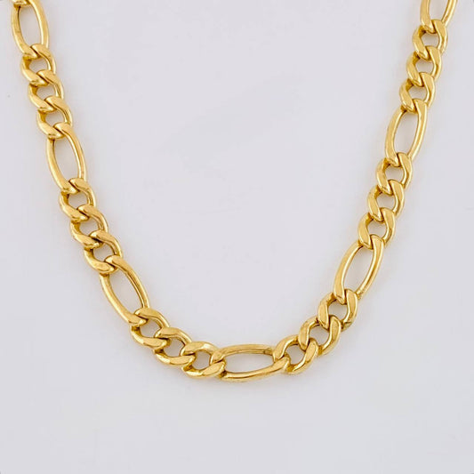 Cadena Figaro 14.35 g / 25 in / 4.6 mm Oro Amarillo 18K