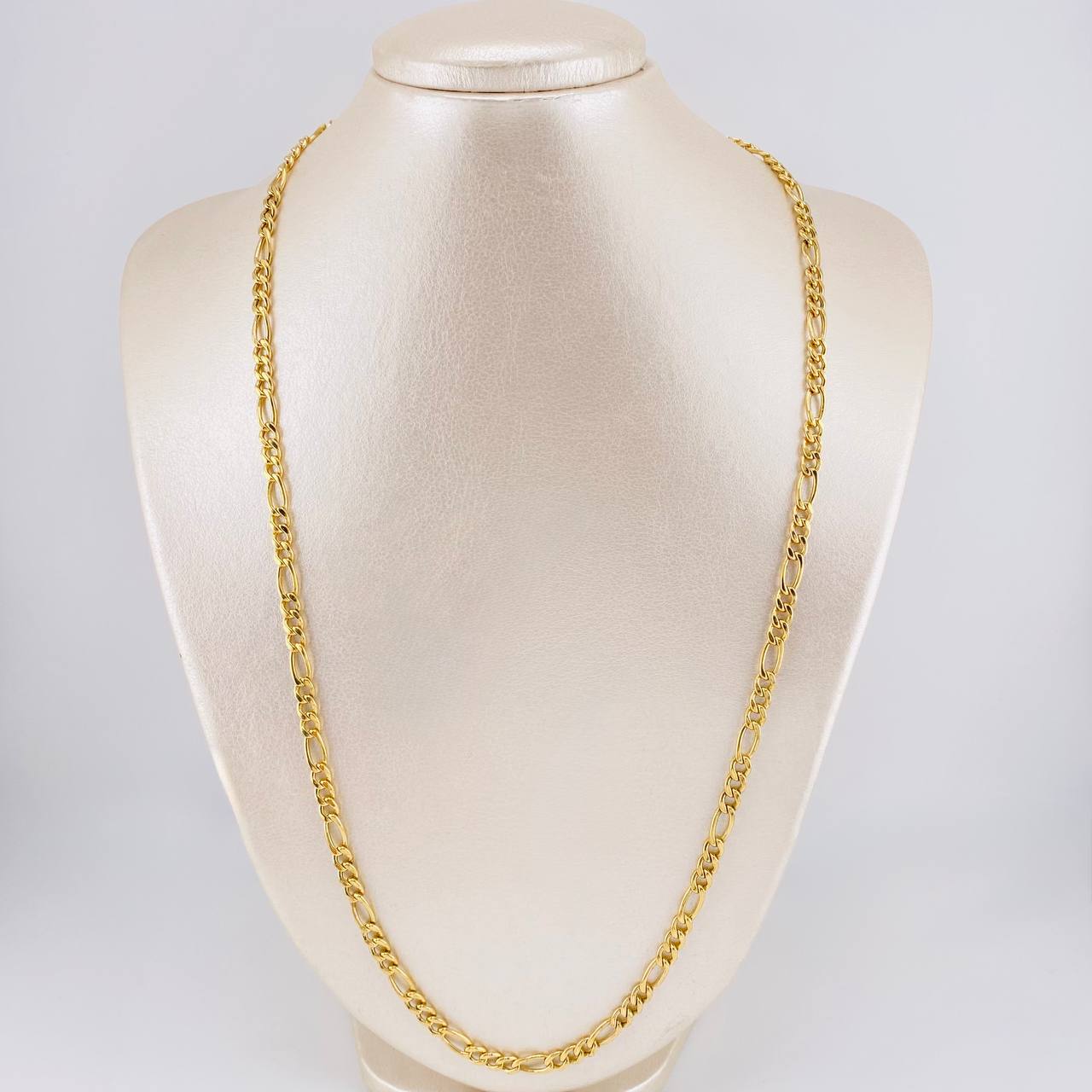 Cadena Figaro 14.35 g / 25 in / 4.6 mm Oro Amarillo 18K