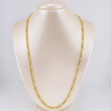 Cadena Figaro 14.35 g / 25 in / 4.6 mm Oro Amarillo 18K