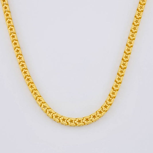 Star-Cut Cuban Chain 12.35 g / 23 1/2 in / 2.5 mm 18K Yellow Gold