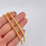 Cadena Cubica Estrellada 12.35 g / 23 1/2 in / 2.5 mm Oro Amarillo 18K