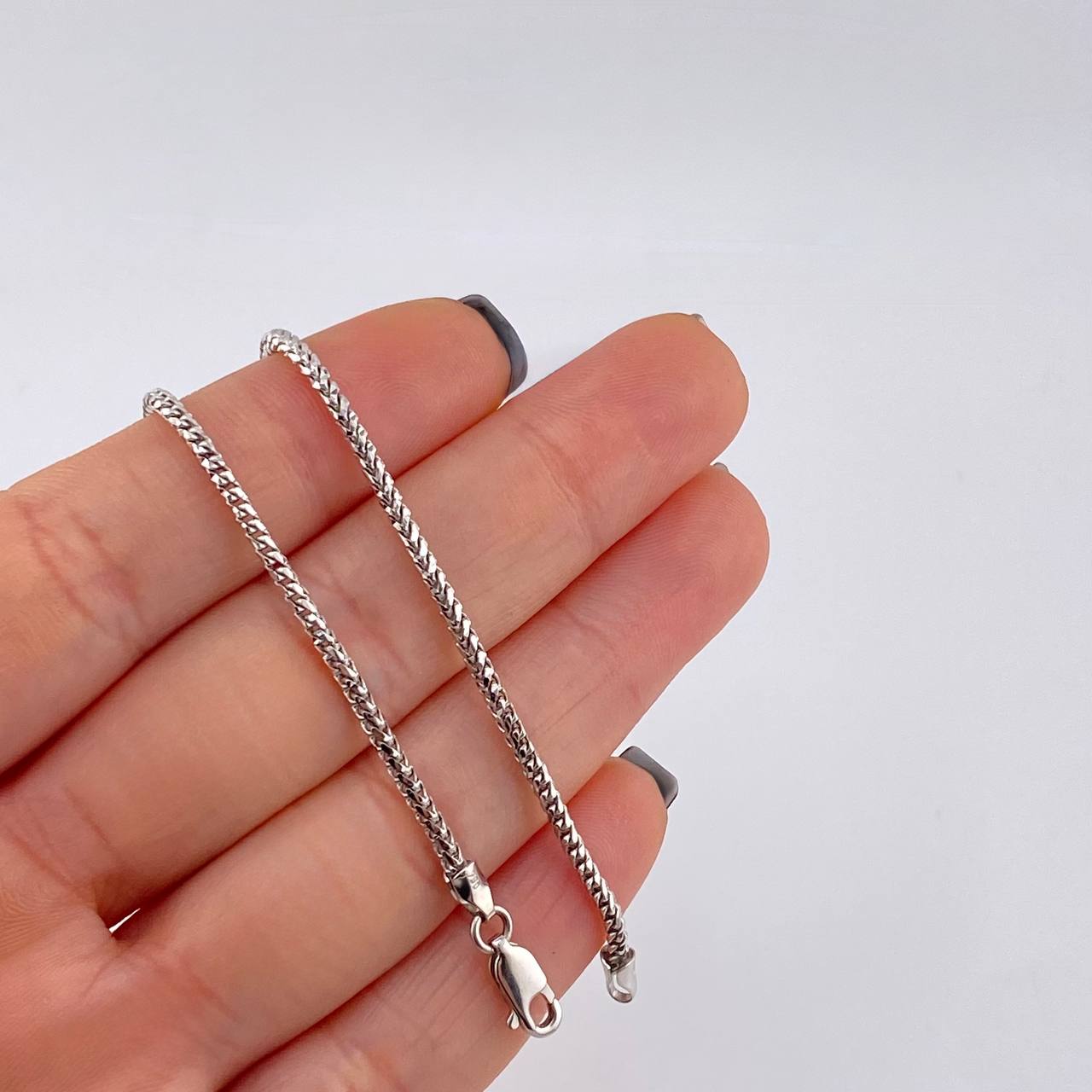 Cadena Franco 15.15 g / 23 3/4 in / 1.9 mm Oro Blanco 18K