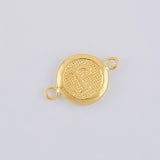 Charm Circle Letter P 0.3 g / 1/2 in 18K Yellow Gold