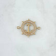 Herraje Timon Ancla 1.65gr / 2.3cm / Circones Blancos Oro Amarillo 18K