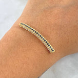 Charm 3.9gr / 3.8cm / White-Black Zircons 18K Yellow Gold