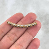 Charm 3.9gr / 3.8cm / White-Black Zircons 18K Yellow Gold