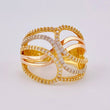 Anillo Olas Cruzadas 6.6g / T6 1/4 Tres Oros 18K