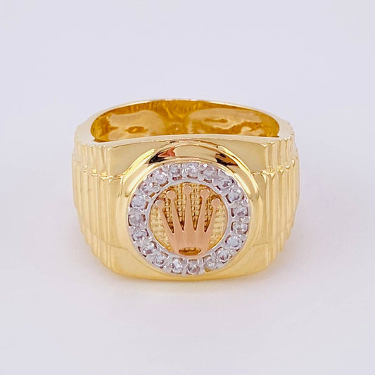 Crown Strap Ring 7.8g / T10 1/4 Three Golds 18K