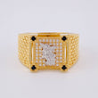 Saint Michael Archangel Mesh Ring 6.7g / T10 1/4 Two-Tone Yellow White Gold 18K