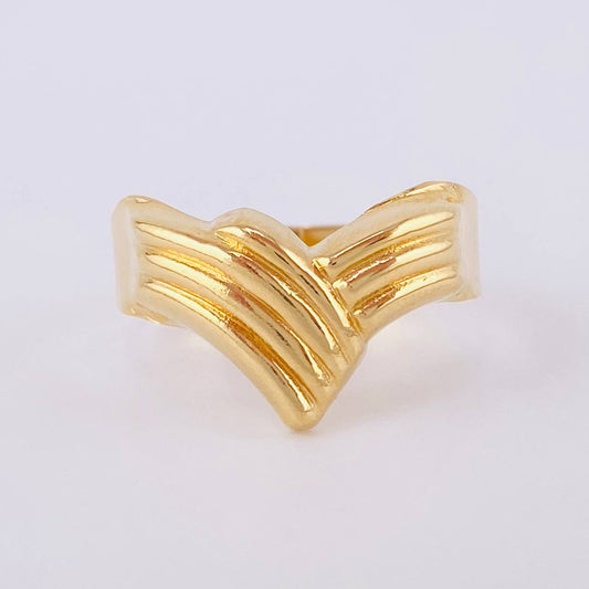 Linked Curve Ring 1.65g / T6 1/2 Yellow Gold 18K