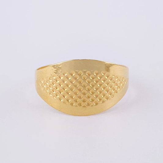 Dotted Mesh Ring 1.4g / T6 1/4 Yellow Gold 18K