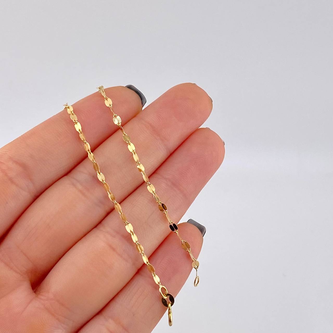 Chain Flower Mirror 1.7 g / 19 3/4 in / 2.1 mm Yellow Gold 18K