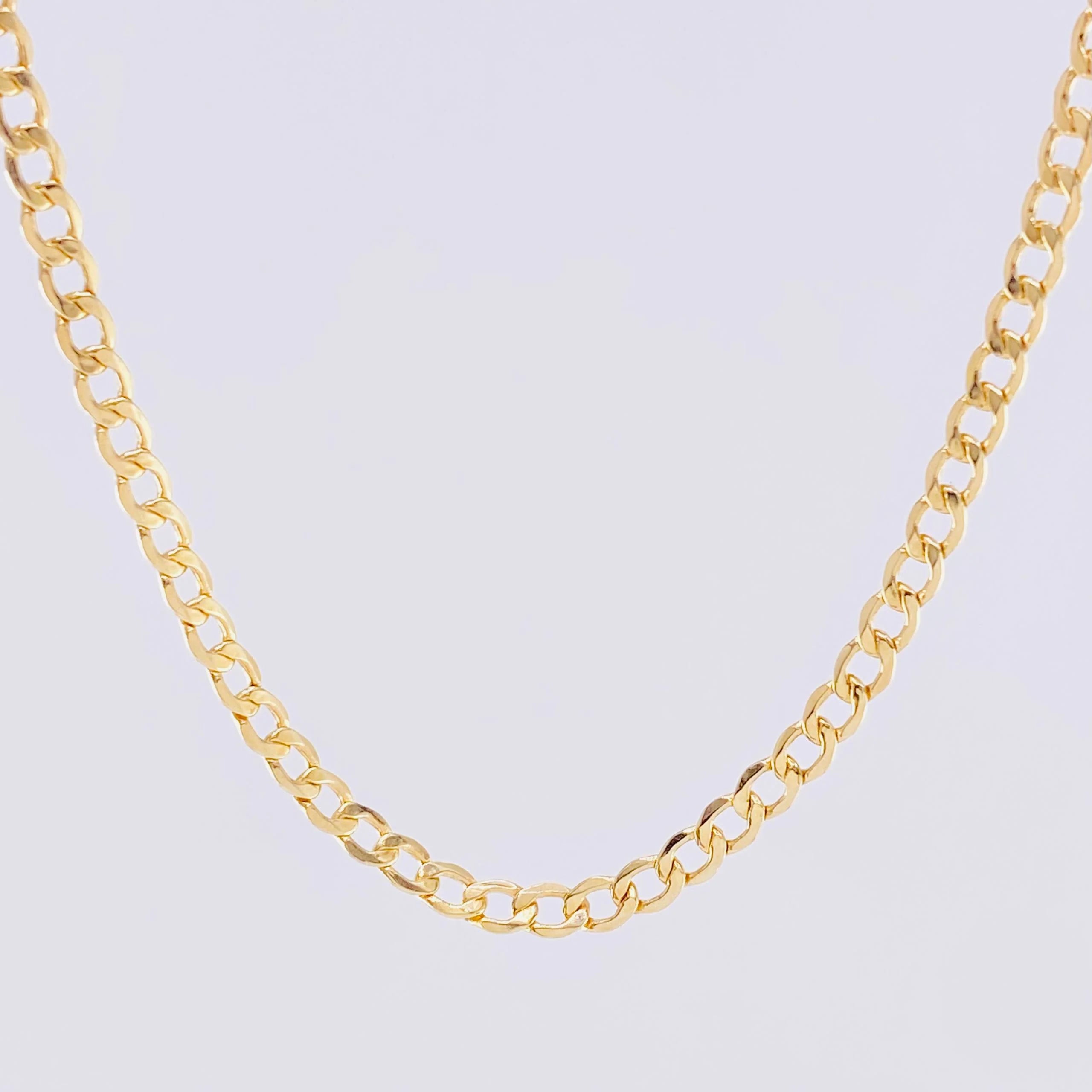 Cadena Cubana 4.55g / 24 1/2 in / 3.1mm Oro Amarillo 18K