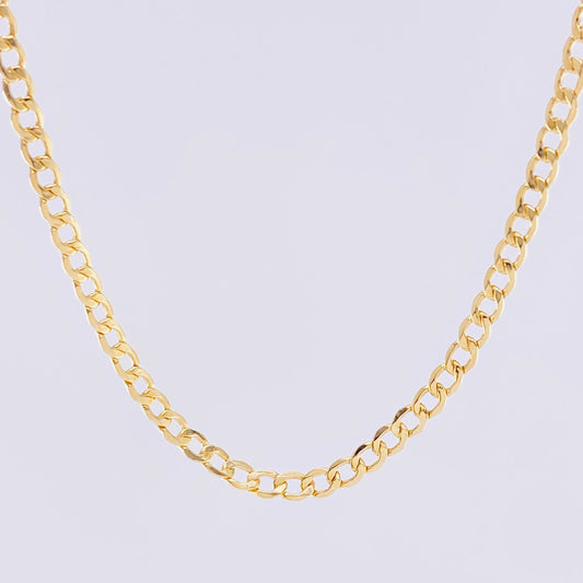 Cadena Cubana 4.35 g / 17 1/4 in / 3.3 mm Oro Amarillo 18K
