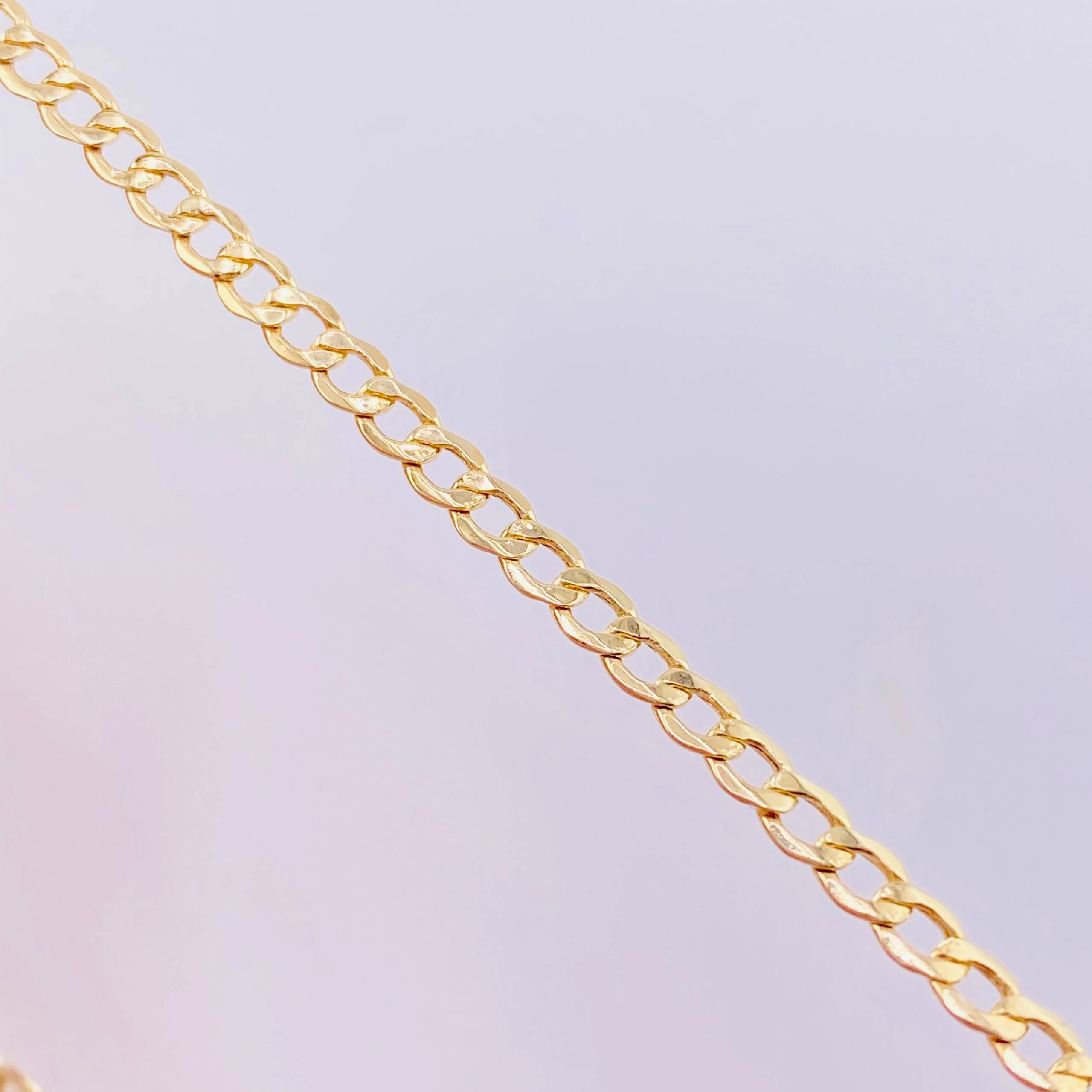 Cadena Cubana 4.55g / 24 1/2 in / 3.1mm Oro Amarillo 18K