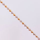 Cadena Militar Media Luna 16.2 g / 27 3/4 in / 2.5 mm Dos Oros Blanco Rosa 18K