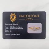Diamond Solitaire Ring 24 Pts 2.8 g / T7 Yellow Gold 18K