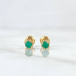 Topos Piedra 0.95gr / 3.7mm Esmeraldas 7pts Oro Amarillo 18K (Joya)