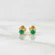 Topos Piedra 0.9gr / 3.6mm Esmeraldas 7pts Oro Amarillo 18K (Joya)