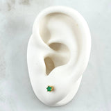 Topos Piedra 0.9gr / 3.6mm Esmeraldas 7pts Oro Amarillo 18K (Joya)