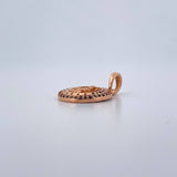 Dije Virgen Del Carmen 2.3gr / 2.1cm / Circones Negros  Oro Rosa 18K &