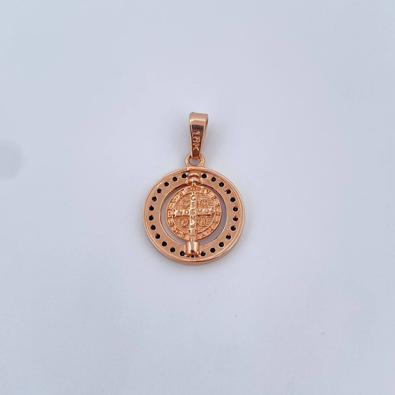 Pendant San Benito 1.95gr / 2.2cm / Black Zirconia 18K Rose Gold &