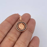 Pendant San Benito 1.95gr / 2.2cm / Black Zirconia 18K Rose Gold &