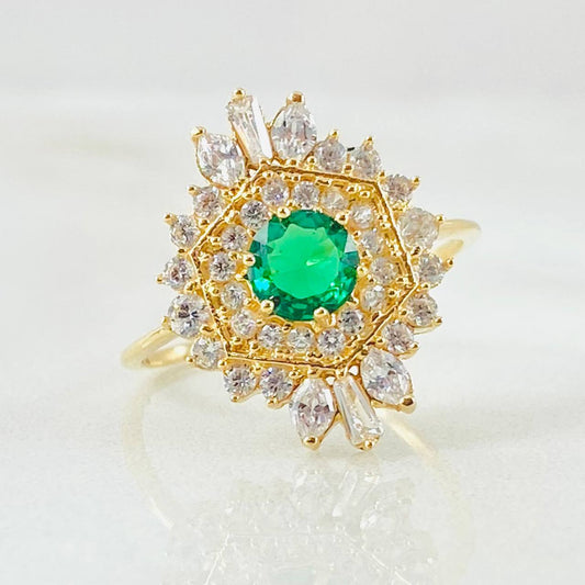 Anillo Nevada Hexagonal 2.25gr / T6 1/4 / Oro Amarillo 18K ©