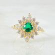Anillo Flor Estrellada 1.7gr / T4 / Oro Amarillo 18K ©