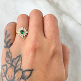 Anillo Flor Estrellada 1.7gr / T4 / Oro Amarillo 18K ©