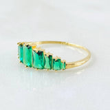 Anillo Línea Ascendente 1.3gr / T7 1/2 / Oro Amarillo 18K ©