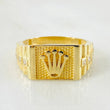 Crown Band Ring 5.6gr / Size 10 1/2 / 18K Gold